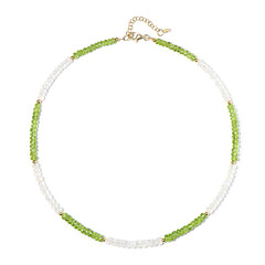 Collier en argent et Pierre de Lune arc-en-ciel