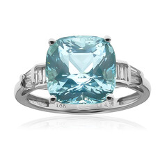 Bague en or et Aigue-Marine du Brésil AAA (CIRARI)