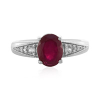 Bague en argent et Rubis de Madagascar