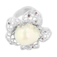 Bague en argent et Perle de culture d'eau douce