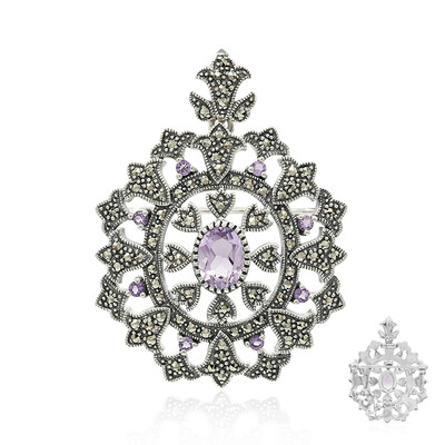 Broche en argent et Améthyste
