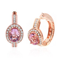 Boucles d'oreilles en argent et Fluorite rose (Dallas Prince Designs)