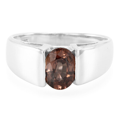 Bague en argent et Zircon cannelle