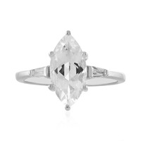 Bague en argent et Topaze blanche