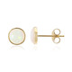 Boucles d'oreilles en or et Opale blanche