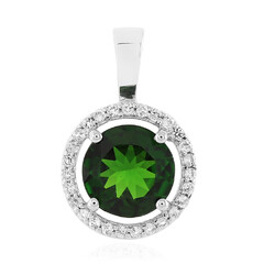 Pendentif en argent et Diopside de Russie