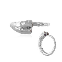 Bague en argent et Grenat d'Inde