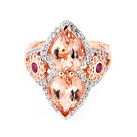 Bague en or et Morganite (Dallas Prince Designs)