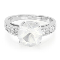 Bague en argent et Quartz Lune glacée