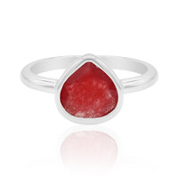Bague en argent et Jade rouge