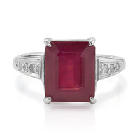 Bague en argent et Rubis de Madagascar