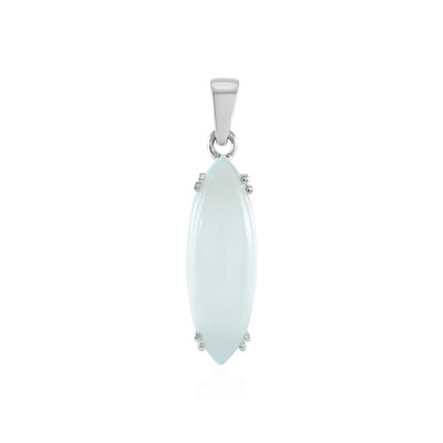 Pendentif en argent et Calcédoine d'eau