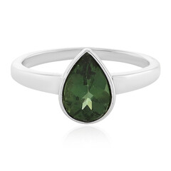 Bague en argent et Apatite chromifère