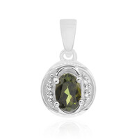 Pendentif en argent et Tourmaline verte