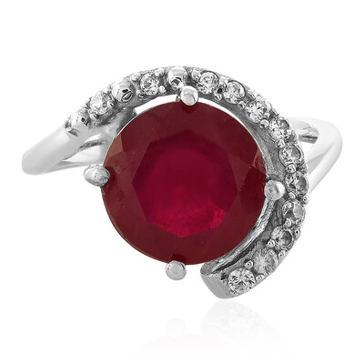 Bague en argent et Rubis de Madagascar