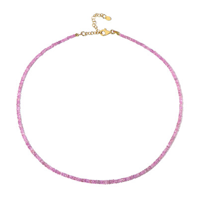 Collier en argent et Saphir rose de Ceylan