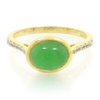 Bague en argent et Chrysoprase impériale