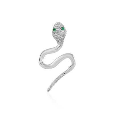Pendentif en argent et Emeraude de Colombie (MONOSONO COLLECTION)