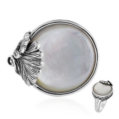 Bague en argent et Nacre (Art of Nature)