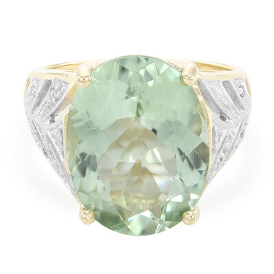 Bague en or et Améthyste verte du Rio Grande