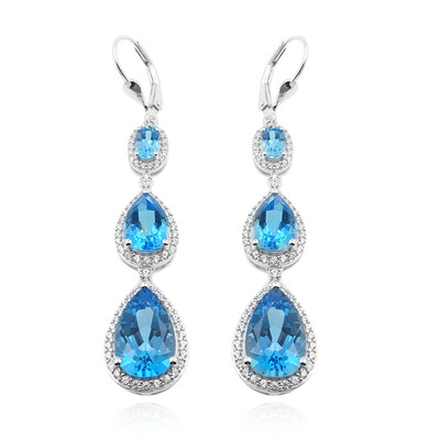 Boucles d'oreilles en argent et Topaze de Marambaia