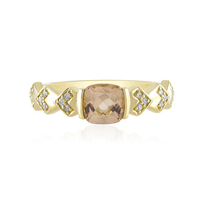 Bague en or et Morganite AAA de Madagascar (de Melo)