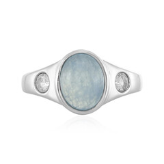 Bague en argent et Aigue-marine
