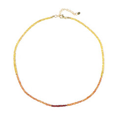 Collier en argent et Saphir rouge du soir