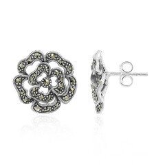 Boucles d'oreilles en argent et Marcassite