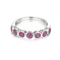 Bague en argent et Rubis du Mozambique