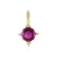 Pendentif en argent et Fluorite rose