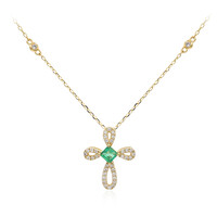 Collier en or et Emeraude de Zambie AAA (CIRARI)