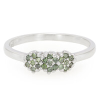 Bague en argent et Diamant fantaisie