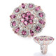 Bague en argent et Grenat magenta (Gems en Vogue)