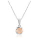 Collier en argent et Quartz pêche pastel