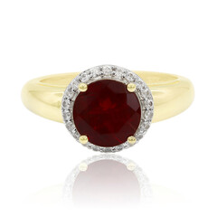 Bague en or et Tibétanite rouge