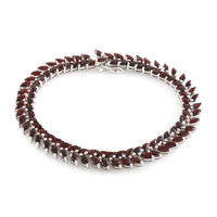 Bracelet en argent et Grenat du Mozambique