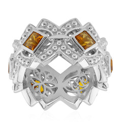Bague en argent et Citrine Madère (Dallas Prince Designs)