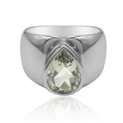 Bague en argent et Améthyste verte