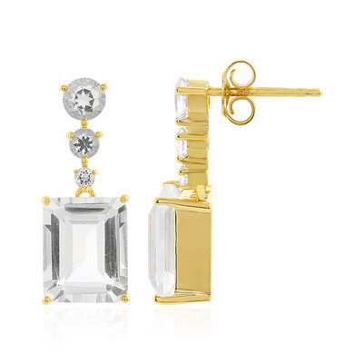 Boucles d'oreilles en argent et Quartz blanc