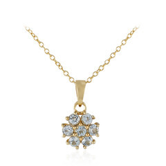 Collier en argent et Topaze bleu ciel