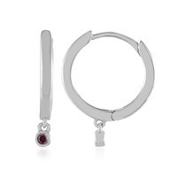 Boucles d'oreilles en argent et Diamant pourpre I2