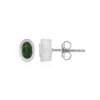 Boucles d'oreilles en argent et Diopside de Russie