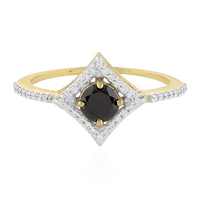 Bague en or et Diamant noir
