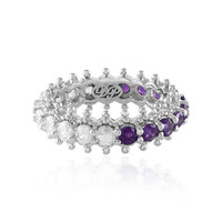 Bague en argent et Améthyste de Zambie (Dallas Prince Designs)