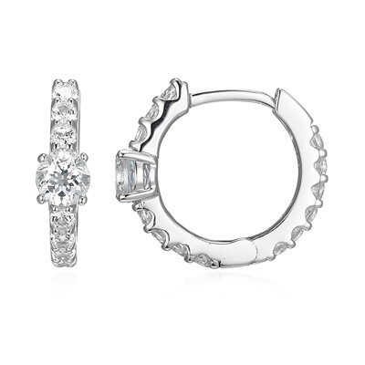 Boucles d'oreilles en argent et Topaze blanche