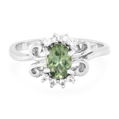 Bague en argent et Apatite de Russie