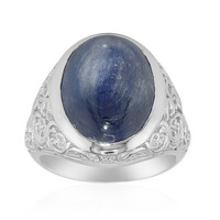 Bague pour homme en argent et Kyanite du Népal