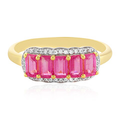 Bague en argent et Saphir rose de Madagascar
