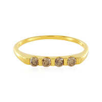 Bague en argent et Diamant champagne I3